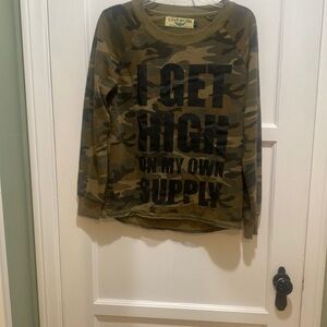 Loveworn CAMO French Terry sweatshirt small